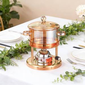Casserole en verre transparent de haute qualité, design moderne, pour soupes et bouillons, avec poignée, bonne qualité - Product Image 4
