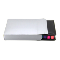 Bloc-notes personnalisé promotionnel, autocollants en papier, index rectangulaires, ensemble de notes adhésives de bureau, boîte en cuir, bloc-notes avec logo personnalisé