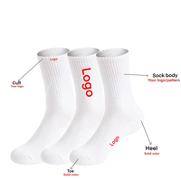 Enfants Hommes Running Basketball Golf Sneaker Long Logo Personnalisé Crew Chaussettes De Sport Avec Marque Brodée