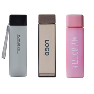 450 ML Clear Frost Type Plastic Square Water Bottle