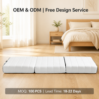 Matelas pliable respirant pour chambre d'amis, camping, pique-nique, matelas de couchage portable avec poignée de transport pour les voyages