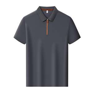 Polo de Verano de Alta Calidad, Estilo Urbano, Deportivo y Casual para Hombre, con Media Cremallera, Cuello Camisero y Manga Corta - Product Image 2