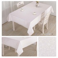 Nappe en PVC imperméable et résistante à l'huile tissée pour la protection des tables à manger à la maison et à l'extérieur