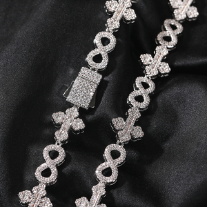 UWIN di alta qualità 5A ghiacciato fuori CZ Cross Charm infinita catena cubana artificiale donna uomini Infinity <span class=keywords><strong>collana</strong></span> gioielli - Product Image 6