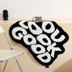 You Look Good Green Faux Cashmere <b>Bath</b> Mat Novelty Shape Non Slip Absorbent Floor Rug For Bathroom Bedroom - Product Image 3