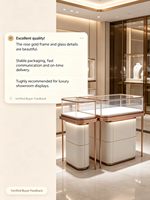 Vitrine à bijoux en verre minimaliste moderne avec éclairage LED, écologique, pour accessoires de luxe, idéale pour les comptoirs de magasin