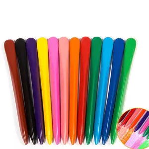 Yüksek kaliteli cilt rengi boya kalemi toksik olmayan renk plastik mum boya yürümeye başlayan için