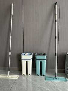 Juego de fregona <span class=keywords><strong>y</strong></span> cubo de <span class=keywords><strong>pedal</strong></span> individual al por mayor, de microfibra resistente, plegable, rectangular, para uso doméstico e industrial, tipo Lazy Mop - Product Image 4