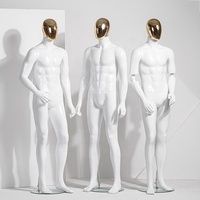 Mannequin Homme Haut de Gamme Électroplaqué, Présentoir Corps Entier, Vitrine de Magasin de Vêtements pour Hommes, Mannequin Femme Personnalisé Argenté