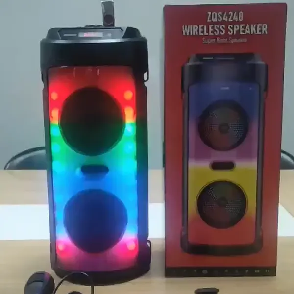 Wireless Customized Outdoor Party Magic lantern Speaker Big Portable Karaoke Bluetooth Speaker With Microphone