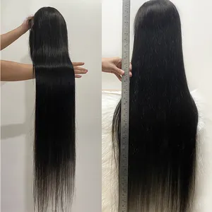 Sedittyhair 38 40 inç düz 13x4 dantel ön İnsan saç peruk ön dantel peruk Remy brezilyalı insan saçı dantel peruk kadınlar için