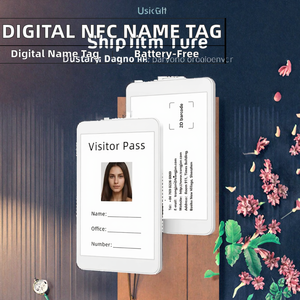 Badge de Travail Numérique ZYO OEM pour Employés, Affichage <span class=keywords><strong>E</strong></span>-Ink Sans Batterie, NFC, Plaque Nominative pour Magasin de Détail - Product Image 2