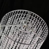 Ornements de table de mariage pour hôtel, en fer forgé, plaqué or et argent, avec pendentif en acrylique, cadre floral, ornements floraux européens