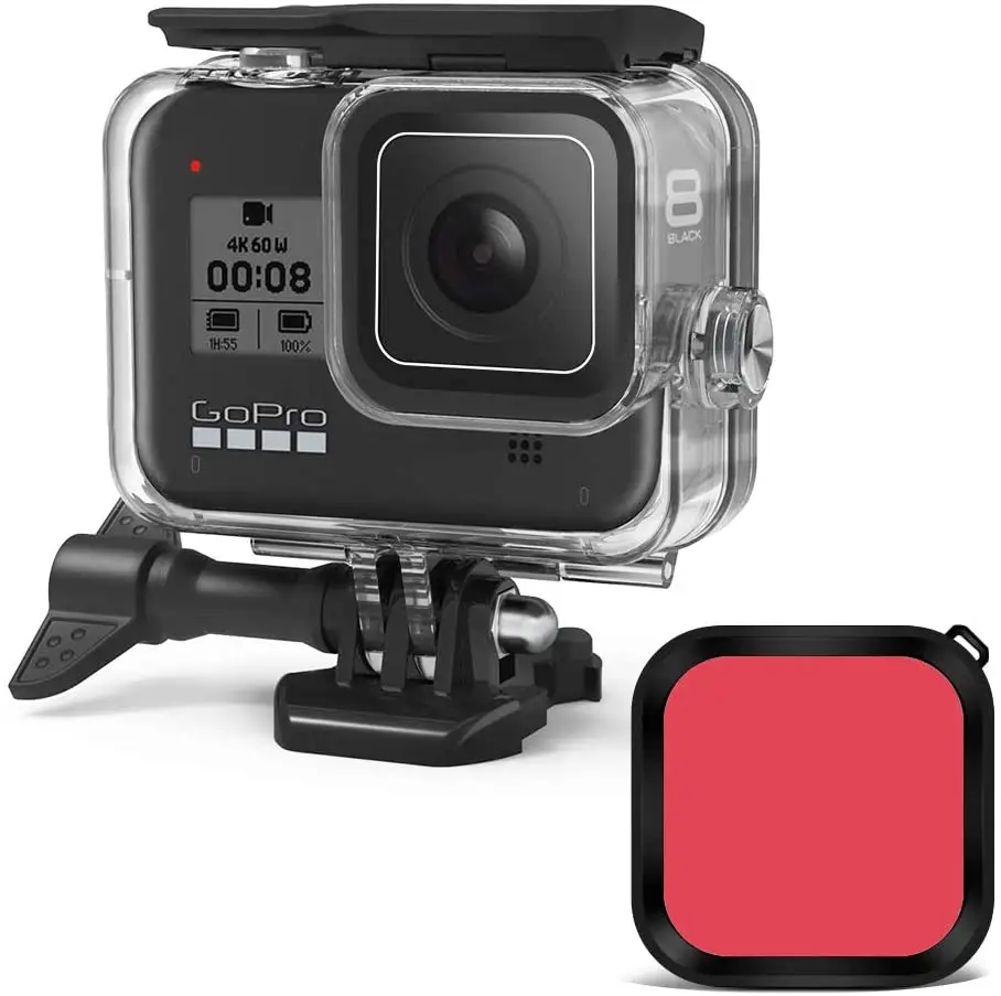 For Gopro Hero 10 9 8 Black Waterproof Housing Case Diving Filter Lens Underwater 50M Protective Shell Box go pro Accessories