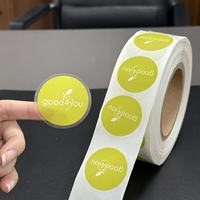 Autocollants ronds personnalisés en rouleau, imperméables, brillants, adhésifs, pour l'emballage de bocaux et de bouteilles alimentaires, impression de logo pour petites entreprises