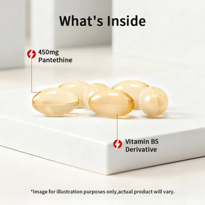 แคปซูลวิตามินบี5 แพนโทธีนิก แอซิด สำหรับผู้ใหญ่ ช่วยเสริมสร้างการเผาผลาญที่ดีและพลังงานของมิโทคอนเดรีย - Product Image 3