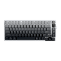 Avec écran Bouton de volume remplaçable à chaud RGB Tri Mode sans fil + filaire + BT Gaming clavier mécanique rechargeable