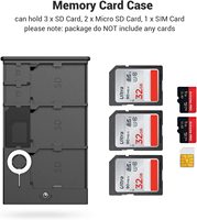 Smallrig Support de carte mémoire Anti-choc Anti-chute et rayures Convient aux cartes SD/Micro SD/SIM-2832
