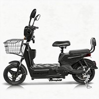 Scooter électrique pas cher 48V 350W, vélo électrique avec pneus à vide de 14 pouces, 2 places, vélo électrique pour adultes
