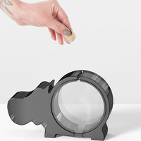 Moule en silicone pour tirelire en forme d'hippopotame, d'éléphant et de cochon, moule en résine pour tirelire, boîte à épargne pour la décoration de la maison