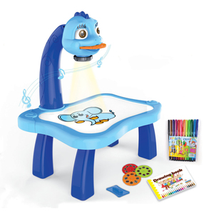 2025 Neue Kinder Pädagogisches Lernen Zeichenbrett Spielzeug Projektor Bilder Leuchten Musik projektion Mal tisch für Kinder - Product Image 1