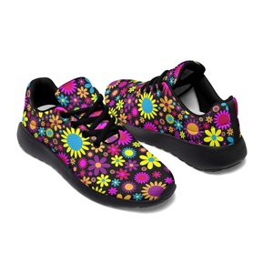 Factory Wholesale Sports Running <strong>Shoes</strong> Customized <strong>Funky</strong> Retro Flowers Printed Sneakers Women Lightweight Casual Walking <strong>Shoes</strong> - Product Image 6