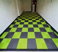 Ineinandergreifende Kunststoff-Garagenbodenfliesen 400x400mm 18mm 100% Neues PP Hochbelastbare Autowasch- und Werkstattbodenfliesen