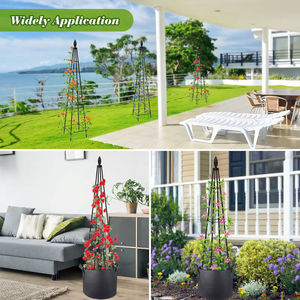 Enrejado de jardín Obelisk de torre alta para plantas trepadoras, planta de flor de vid, enrejado Ted <span class=keywords><strong>Baker</strong></span> <span class=keywords><strong>Chelsea</strong></span> con bolsa de cultivo - Product Image 5