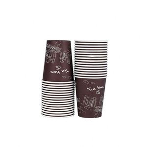 Gobelets à café à double paroi en PLA enduit Limonpack personnalisables de 8 oz et 10 oz avec couvercle, écologiques, jetables, pour tequila, vin, impression sérigraphique - Product Image 3