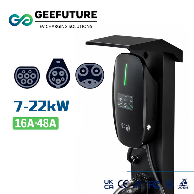 7KW 11KW 22KW EV Wall Charger Wall-Mounted AC Smart Car Chargers Home Wallbox Type 1 Type 2 GBT Nacs