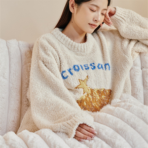 Accappatoio di Lusso Personalizzato Caldo e Morbido 100% Microfibra per Donna Set da 2 Pezzi Comodo Accappatoio Lavorato a Maglia per Casa <span class=keywords><strong>KRS</strong></span> - Product Image 1