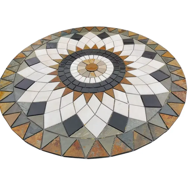 Natural stone Mosaic floor Medallion