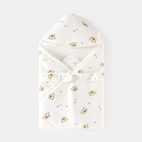 Couverture d'emmaillotage pour nouveau-né en pur coton, garnissage fin en fibres de polyester, motif animalier et floral, essentiels pour la crèche des bébés