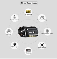 Caméscope Numérique Professionnel 4K à Vision Nocturne pour Chasse aux Fantômes avec Microphone Intégré