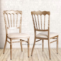 Shidishangmei — meuble d'hôtel en métal, chaise chic empilable, mobilier de mariage de haute qualité