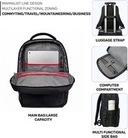 Sac à dos étanche pour ordinateur portable homme/femme, sac de voyage 16 pouces avec fermetures éclair métalliques, bretelles rembourrées, commandes en gros personnalisées
