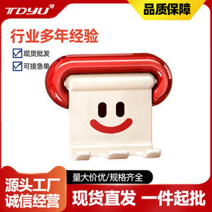 Support mural créatif pour brosses à dents, en plastique, rectangulaire, à fixation adhésive, pour salle de bain et usage domestique, rangement pour brosses à dents électriques - Product Image 4