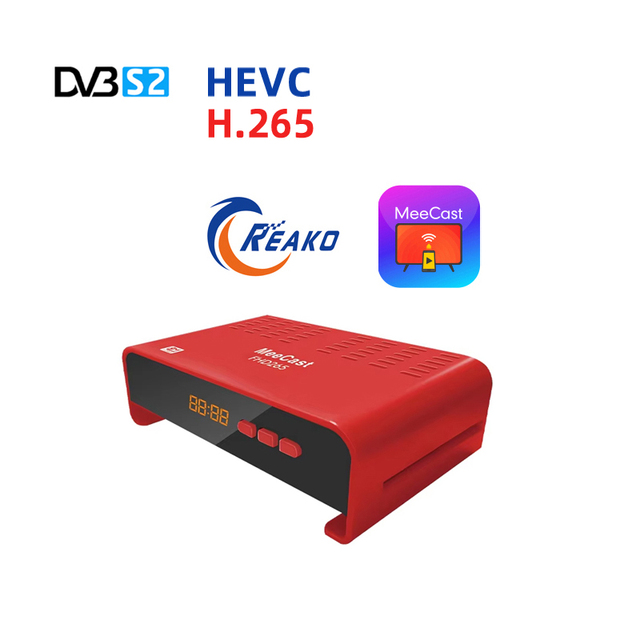 MeeCast DVB S2 Mini Satellite Receiver USB WiFi HD Digital Satellite TV Box with HEVC/H.265 FTA Free Plastic Set Top Box