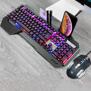 Precio de fábrica Outlet 104 teclas Gaming <span class=keywords><strong>Keyboard</strong></span> <span class=keywords><strong>Mouse</strong></span> Combos Mango mecánico K618 Teclados con cable con ranura para tarjeta - Product Image 2