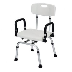 Chaise de douche pour personnes handicapées en alliage d'aluminium, capacité de 150 kg, finition texturée pour les personnes âgées, les femmes enceintes, dispositif médical de classe II - Product Image 4