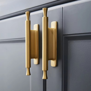 Juego de tiradores de latón simétricos para puertas de muebles, entrada, cocina, armario y guardarropa, herrajes de mecanismo - Product Image 3