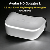 Lunettes FPV Walksnail Avatar HD L 4,5 pouces 1080P avec suivi de tête intégré et antenne 4,9 dBi pour VTX Avatar HD et drones de course FPV
