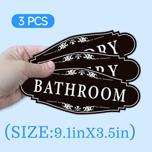 Autocollant ovale imperméable en PVC pour porte de garde-manger, décoration murale pour cuisine, salle de rangement, style traditionnel, 22.75x8.75 - Product Image 2