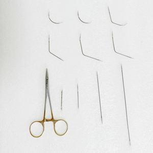 ชุดเข็มเย็บสำหรับผ่าตัดแบบโค้งสแตนเลสพร้อมที่ใส่เข็มสำหรับงานพลาสติกบนใบหน้า - Product Image 2