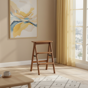 Taburete <span class=keywords><strong>de</strong></span> Bambú <span class=keywords><strong>de</strong></span> Diseño Moderno con <span class=keywords><strong>Escalera</strong></span> para Balcón, Estante para Plantas, Banco para Escalar - Product Image 6