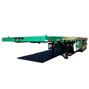 ขายตรงจากโรงงาน รถพ่วงพื้นเรียบแบบ I-Beam 3 แกน รับน้ำหนักมาก สำหรับขนส่งตู้คอนเทนเนอร์ ระบบลมคู่ - Product Image 1