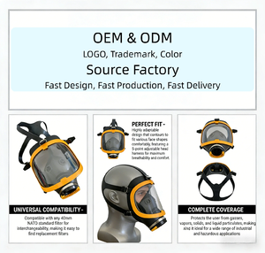 Respirateur facial complet OEM & ODM, <span class=keywords><strong>masque</strong></span> à gaz facial complet, respirateur réutilisable, avec filtre à cartouche compatible DR40 - Product Image 2