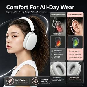 Cuffie Wireless Over-Ear Nere per Gaming, Audio Nitido, Vestibilità Comoda per Musica - Product Image 6