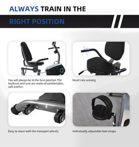 Bicicleta Reclinada de Acero para Ejercicios, Bicicleta Estática para Personas Mayores con Pantalla LCD y Resistencia Magnética, Bicicleta de Ejercicio para el Hogar para Desarrollo Muscular - Product Image 5