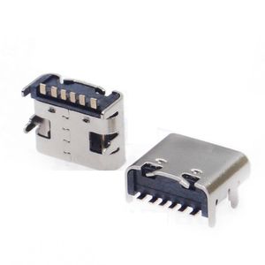 Connecteur femelle Type-C 6 broches USB 3.1, montage SMT DIP, charge rapide, courant élevé, 4 broches, personnalisation sur bande et bobine pour ambulance - Product Image 3